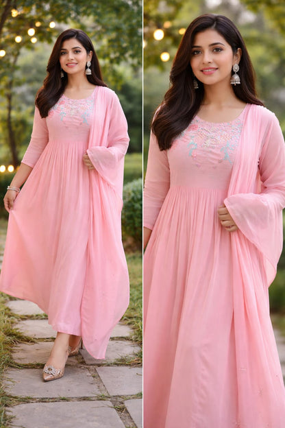 Pink Anarkali Kurta